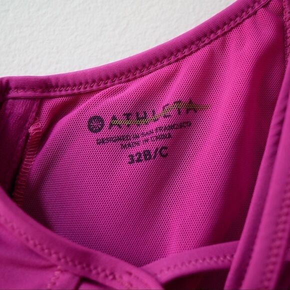 ATHLETA Cross Back Swim Tank, Magenta Pink, Size 32B/C NWT $74 - Picture 9 of 14
